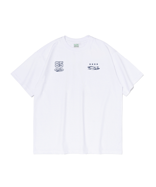 (Plus Size) Star Circle Logo Short-Sleeve T-Shirt (White)