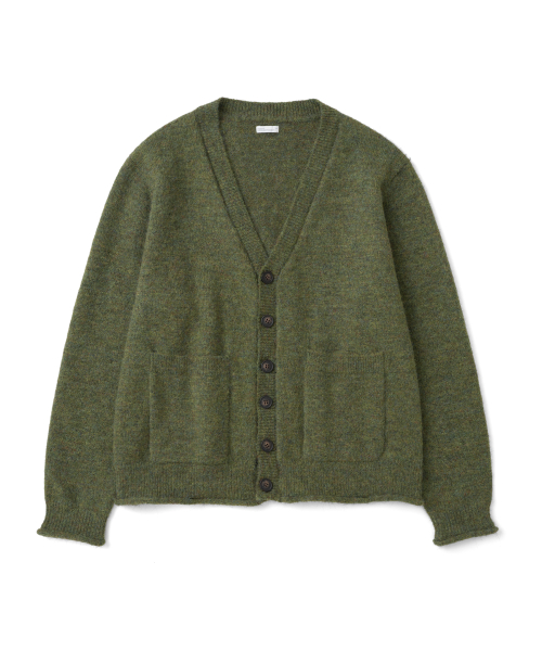 TCM roll up button knit cardigan (khaki)