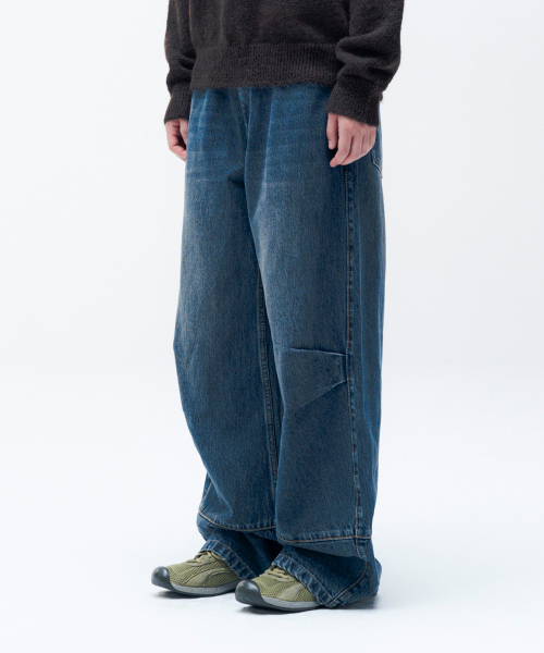 TCM stitch denim pants (blue)