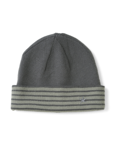 TCM reversible stripe beanie (khaki)