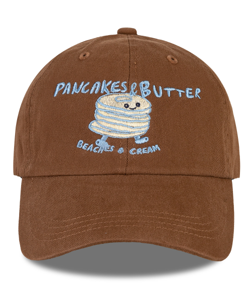 팬케익 버터 워싱 볼캡-브라운(Pancakes Butter Washing Ball cap)