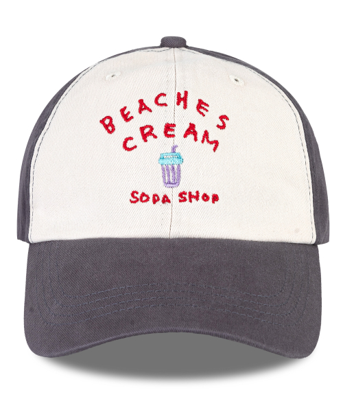 소다샵 투톤 배색 볼캡-차콜(Soda shop Coloration two-tone Ball cap)