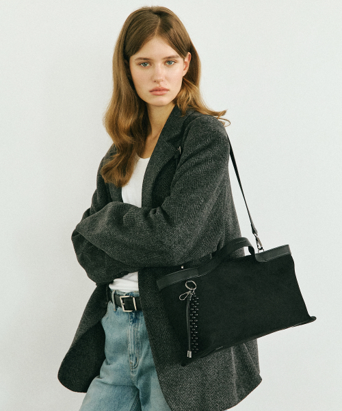 MARGE BAG _ black스웨이드 백 숄더백 토트백 가방