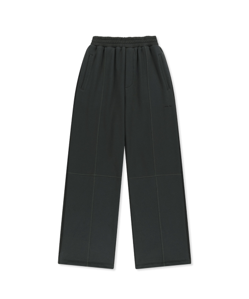 COLORBLOCK CUT SEAM SWEATPANTS IN BLACK