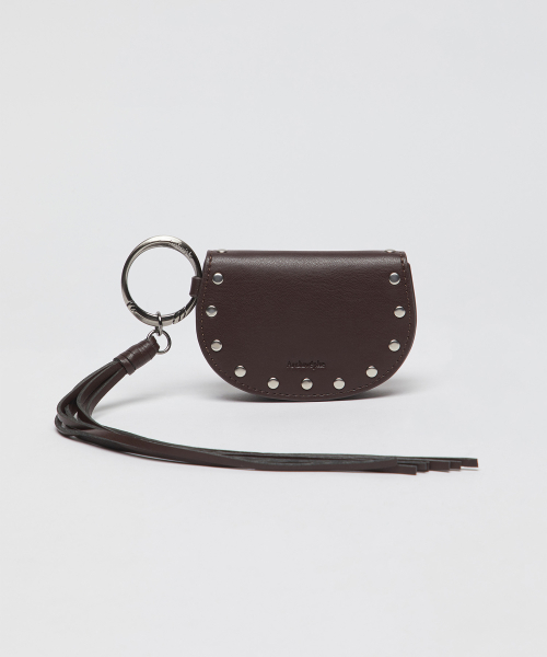 Stud tassel pouch(Brown)_OVAAX26251BRW