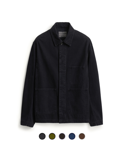 Brushed Cotton Work Jacket - 7 Color