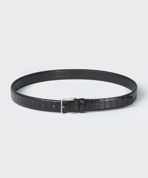 크로코 패턴 레더 벨트_30mm