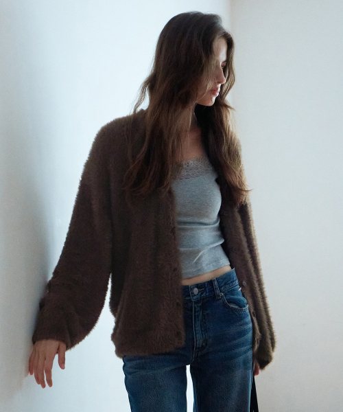 캔버스 헤어리 가디건_Dijon Brown