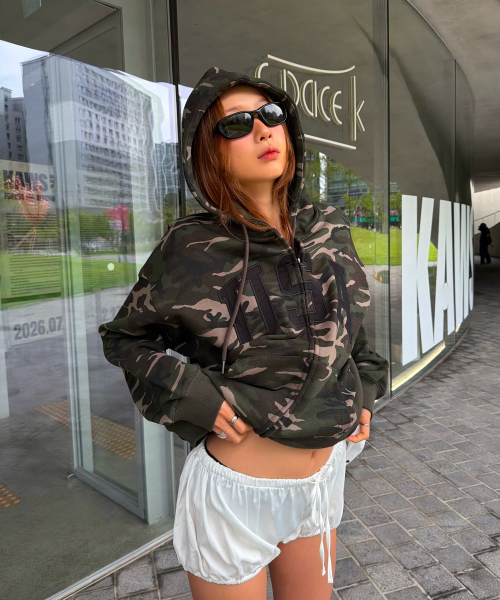 Camo USA Hood Zip-up(Over-fit) / WHMZG4992U