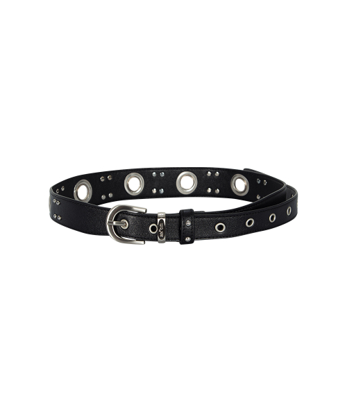 DUET EYELET BELT / BLACK