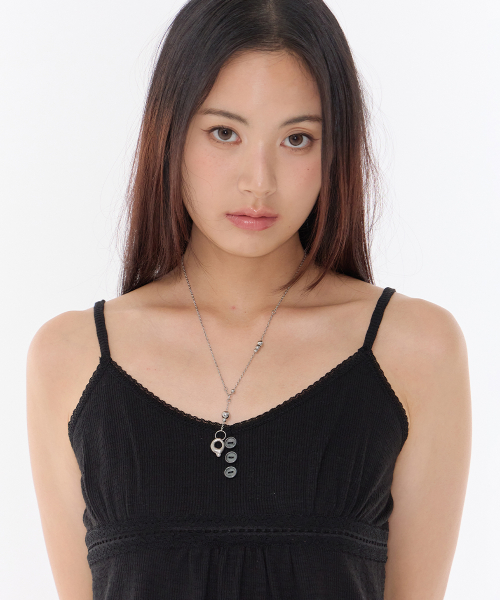 HALO DROP NECKLACE / SILVER