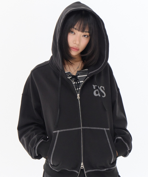 MORROW TRAINING HOOD ZIP-UP / BLACK