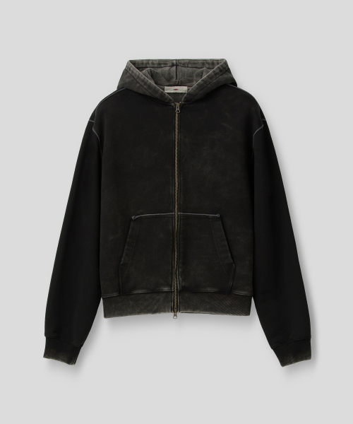 SHADE LAYER ZIP-UP HOODIE (BLACK)