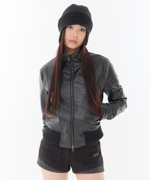 NOX CONTOUR LEATHER JACKET / BLACK