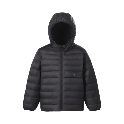 내셔널지오그래픽 키즈 K264UDW902 경량 후디 덕 다운 점퍼 CARBON BLACK