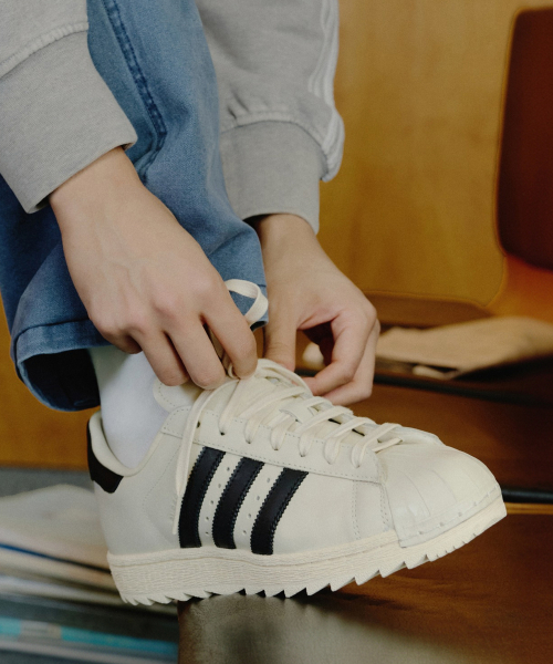 Superstar II Ripple — cream white / black / HQ5601 — Main product photo