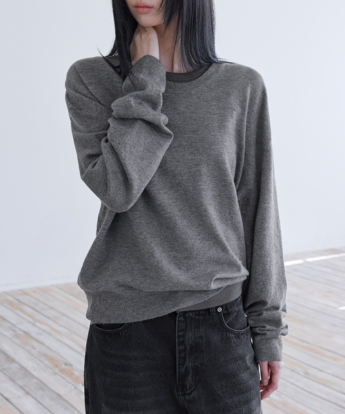 Essential Washable Round Knit, GREY