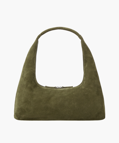 HOBO LARGE_dark olive suede