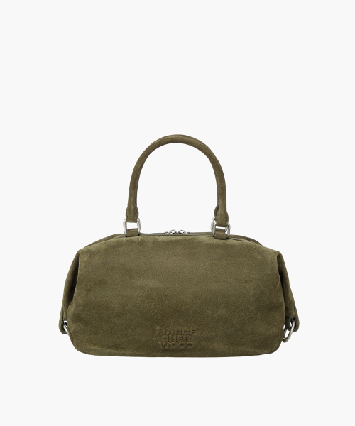DUMPLING TOTE_dark olive suede