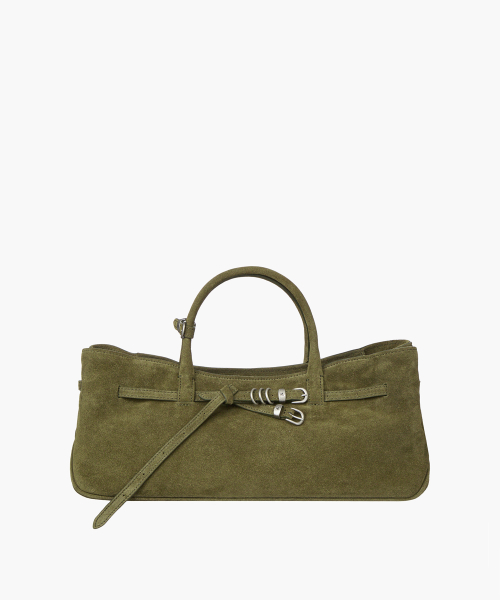 GRANDMA USED BAG_dark olive suede