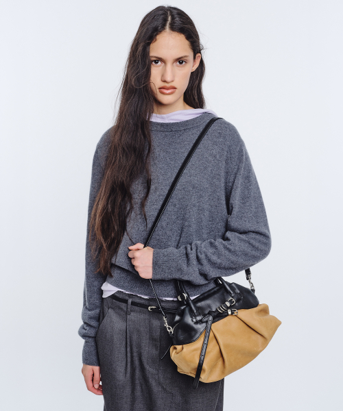 SOFT GRANDMA LAYERED MINI BAG_camel naked