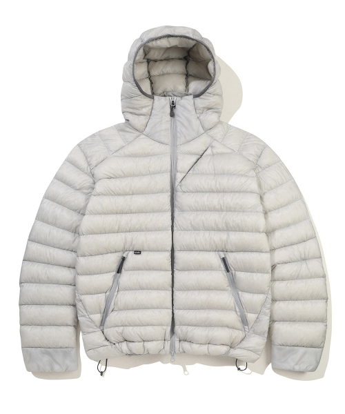뮤어 그라파이트 경량 구스다운 후드자켓 LIGHT GREY