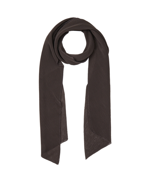 PLEATED SCARF IN BROWN