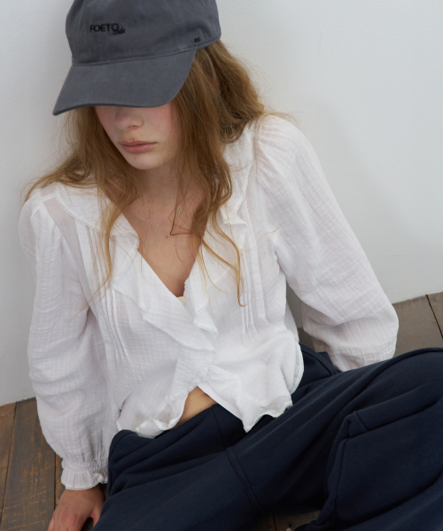 Sepia ruffle blouse - ivory