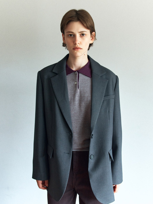 Over-Fit Single Jacket (2color)