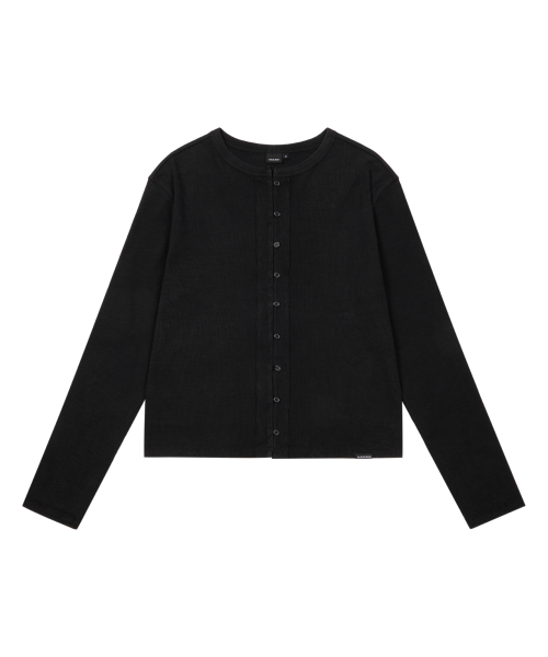 Jersey Skinny Cardigan (Black)