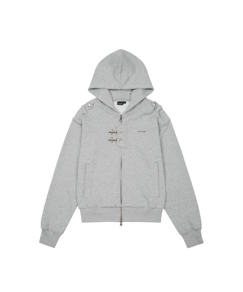 Fireman Hook Hoodie Zip-Up (Gray)
