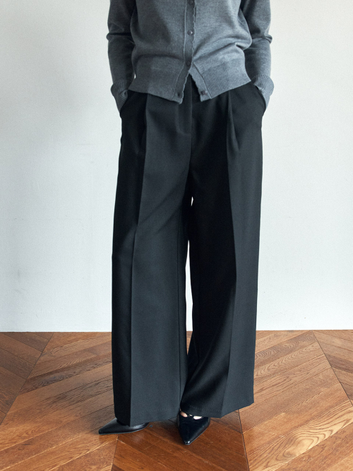 One-Tuck Wide Pants (2color)