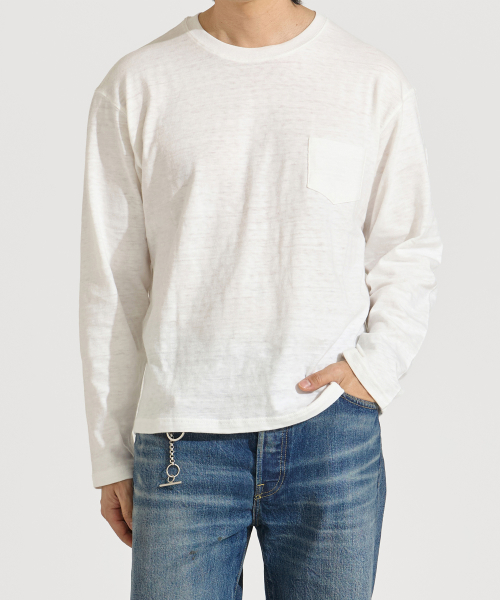 Bonfire - L Sleeve T-Shirt White