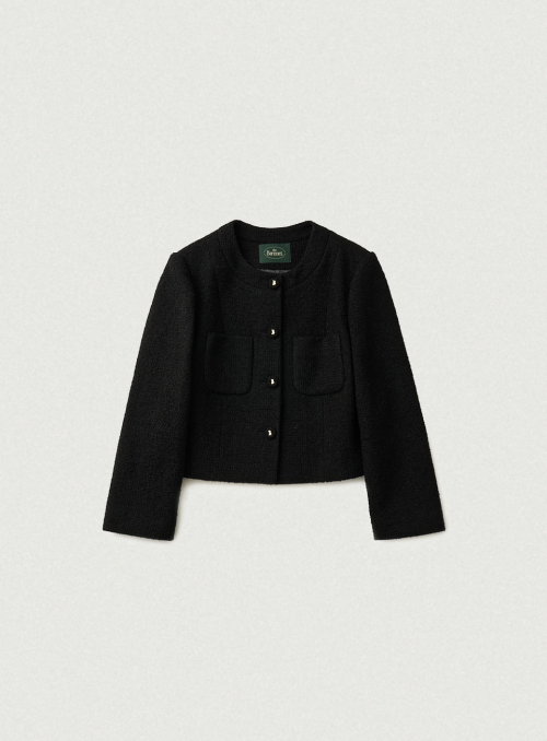 Annes Tweed Set-up Jacket_Black