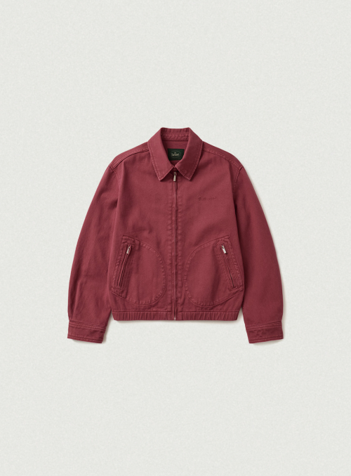Oren Washed Cotton Blouson Jacket_Burgundy
