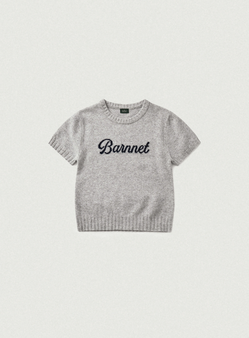 Barnnet Logo Cashmere Knit_Light Grey