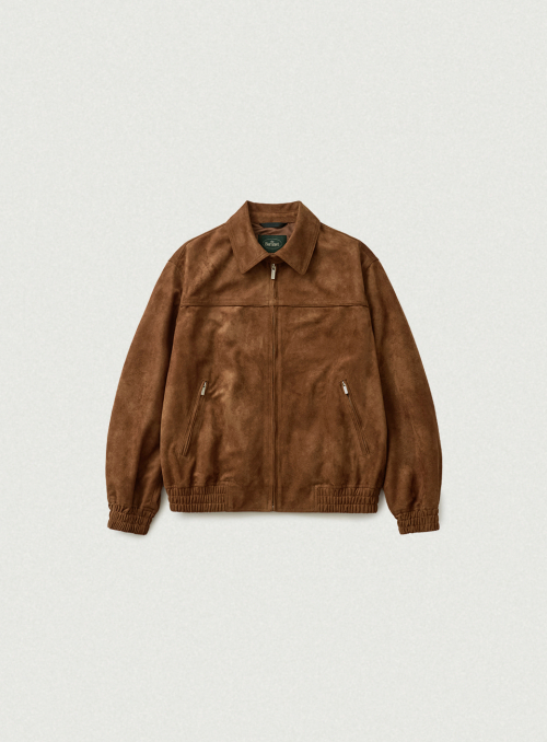 Ranch Suede Blouson Jacket_Brown