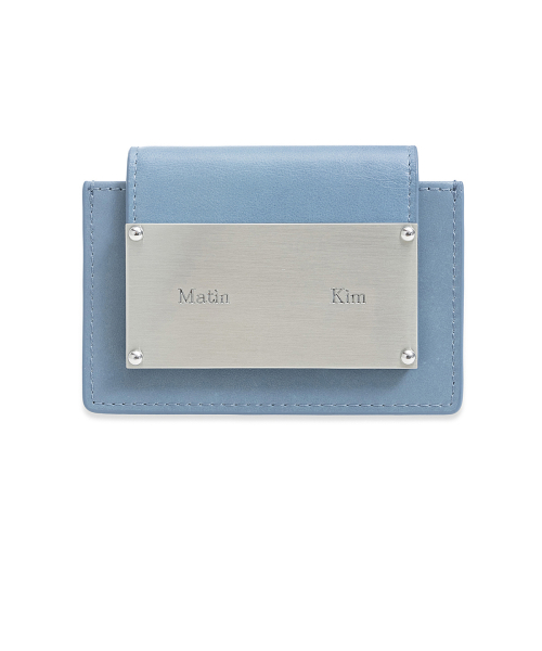 VINTAGE ACCORDION WALLET IN SMOKE BLUE