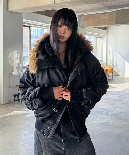 노매뉴얼 D.K N2B BOMBER JACKET - BLACK