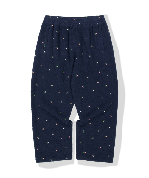 위캔더스 FLORAL FLEECE PANTS (NAVY)