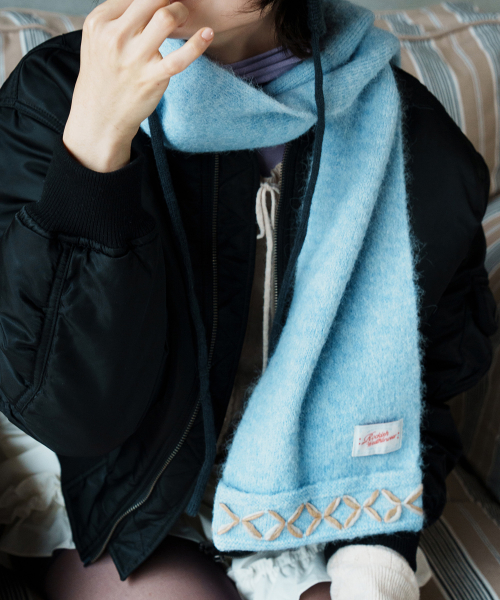 HAND STITCH SCARF - 4 colors