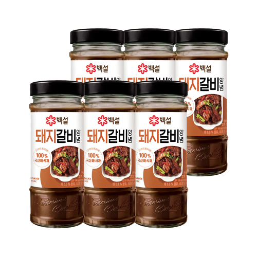 CJ제일제당 백설 돼지갈비양념 500g x6개
