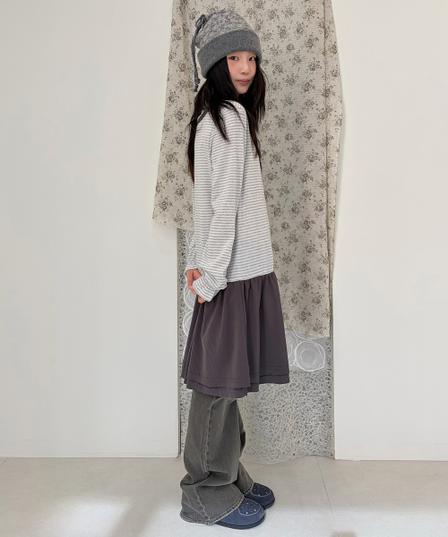 VINTAGE BOOTCUT DENIM PANTS [KHAKI]