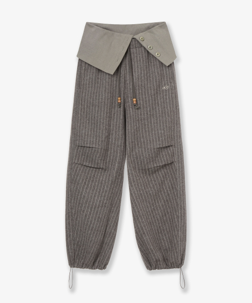FOLDED EASY PANTS [BEIGE]