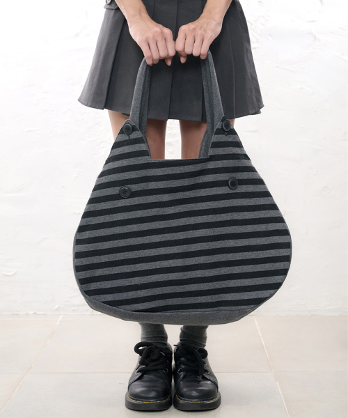 CHUBBY CAT EAR STRIPE BAG
