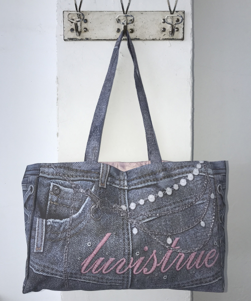 RL DENIM PRINTING TOTE BAG(BLUE)