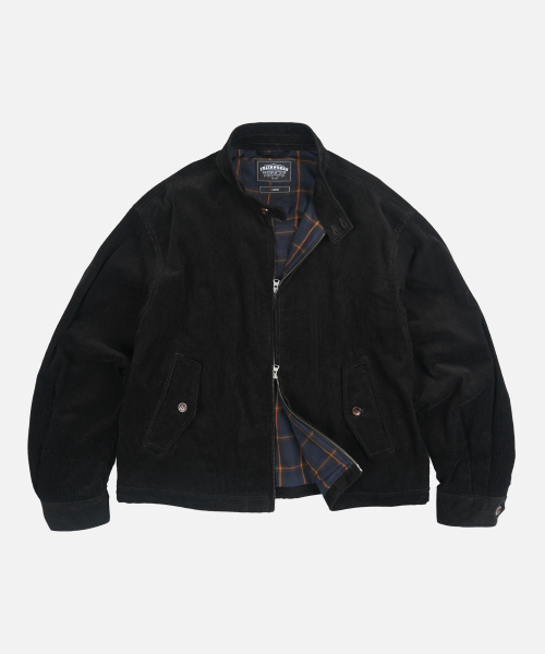 CORDUROY BUDDY HARRINGTON JACKET _ BLACK