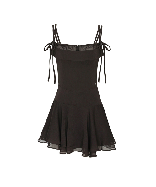 HEART RIBBON DRESS brown