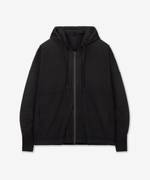 Yoyogi Pleats Hooded Zip-Up (Brown) TNJU6F112W2