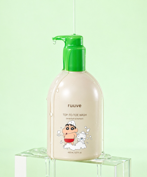 러베 아기 히알루론 올인원 탑투토워시 짱구 콜라보 에디션 바디워시 샴푸 400ml